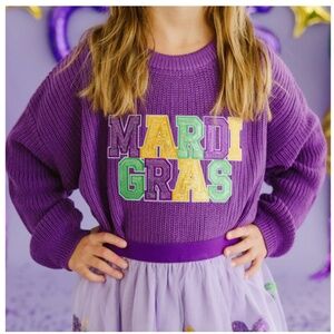 MARDI GRAS KNIT SWEATER - SWEET WINK